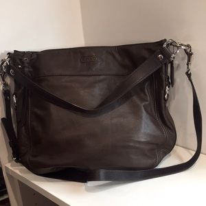 Coach brown Zoe Leather Handbag w/Silver Hardware